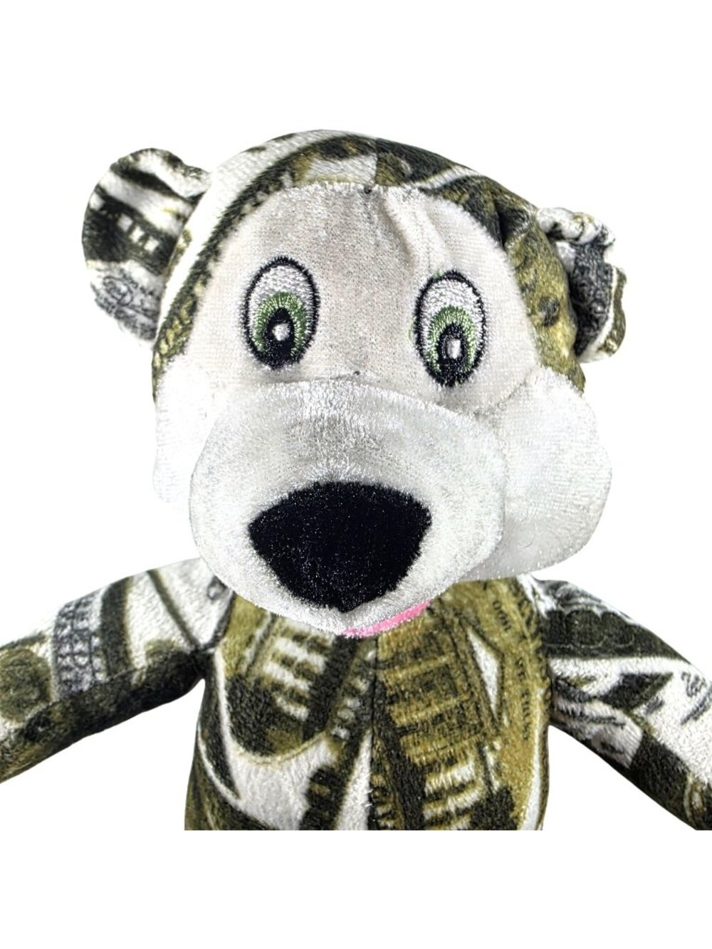 Bear Plush Money Print Toy stuffed animal National Prize embroidered eyes